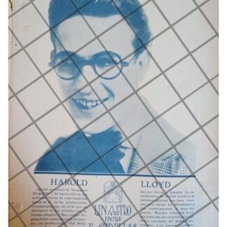 FOTO GRABADO ANTIGUO. ACTOR HAROLD LLOYD 1920 CINE MUDO