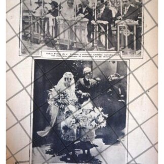 AFICHE ANTIGUO BODA. GUADALUPE LUNA ELGUERO Y MAS 1920