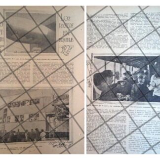 AFICHE ANTIGUO NACEN LOS VUELOS EN DIRIGIBLE CIVILES 1920