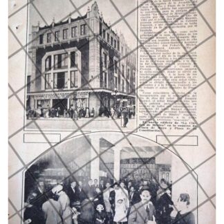 AFICHE ANTIGUO INAUGURAN TIENDA "LA CIUDAD DE MEXICO" 1920