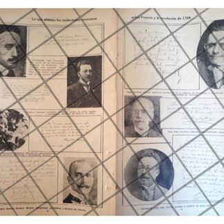 AFICHE ANTIGUO INTELECTUALES MEXICANOS 1920