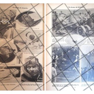 AFICHE ANTIGUO ACCIDENTE DE AVIACION CMDX 1920