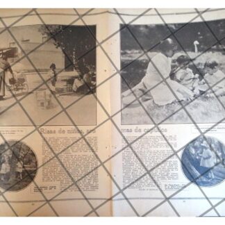 AFICHE ANTIGUO. NIÑOS JUGANDO EN CHAPULTEPEC 1920