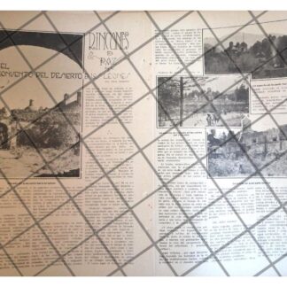 AFICHE RETRO CONVENTO DESIERTO DE LOS LEONES 1921