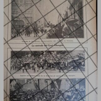 AFICHE RETRO. ENTRA ALVARO OBREGON /PALACIO NACIONAL 1920