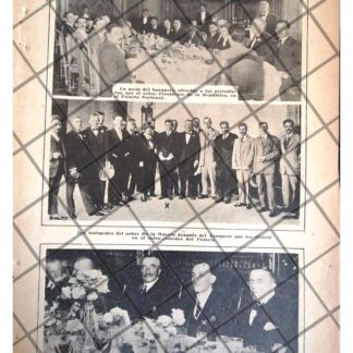 AFICHE RETRO. ADOLFO DE LA HUERTA Y PERIODISTAS EXTRANJEROS