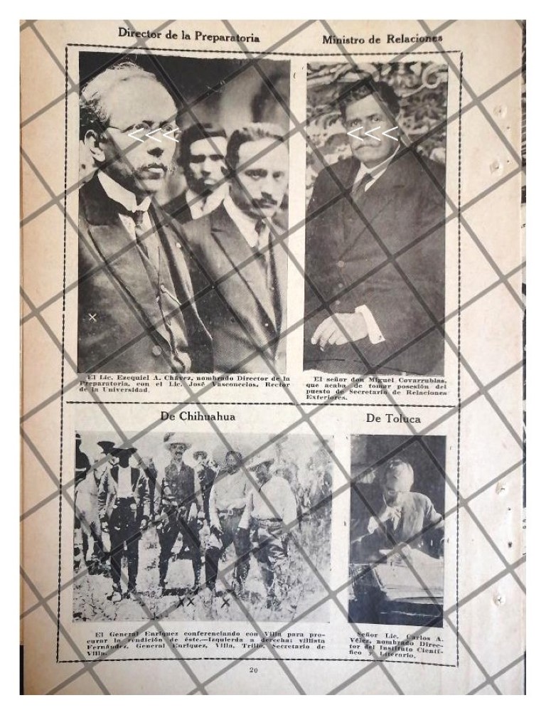 AFICHE RETRO. PROFESOR EZEQUIEL A. CHAVEZ Y OTROS 1920