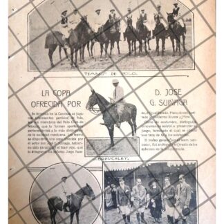 AFICHE ANTIGUO. COPA DE POLO EN LA CONDESA 1920