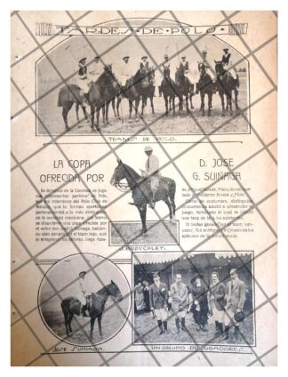 AFICHE ANTIGUO. COPA DE POLO EN LA CONDESA 1920