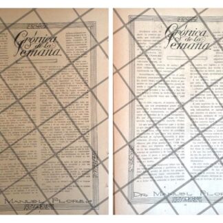 AFICHES ANTIGUO NOTAS EDITORIALES DR. MANUEL FLORES 1920