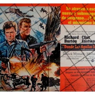 MINI AFICHE RETRO PELICULA DONDE LAS AGUILAS SE ATREVEN  68