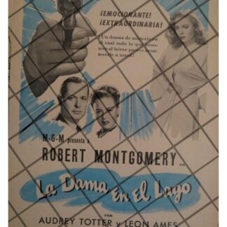 MINI AFICHE RETRO PELICULA. LA DAMA EN EL LAGO 1946