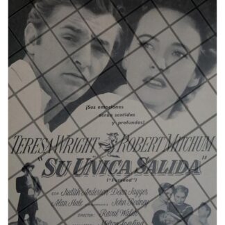 MINI AFICHE RETRO PELICULA. SU UNICA SALIDA 1947