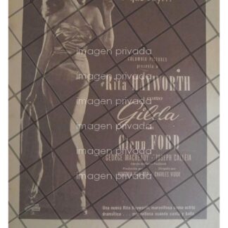 AFICHE DE CINE ANTIGUO PELICULA. GILDA. RITA HAYWORTH 1946
