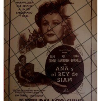 AFICHE ANTIGUO PELICULA. ANA Y EL REY DE SIAM 1947
