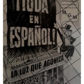 CARTEL ANTIGUO PELICULA. LA LUZ QUE AGONIZA 1945