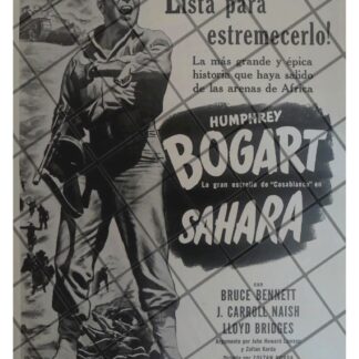 CARTEL ANTIGUO PELICULA. SAHARA 1944 HUMPHREY BOGART