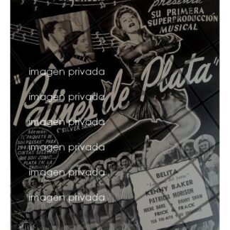 AFICHE RETRO PELICULA. PATINES DE PLATA. 1943 KENY BAKER
