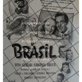 AFICHE RETRO PELICULA. BRASIL. 1945 TITO GUIZAR