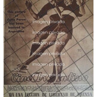 AFICHE RETRO IMAGEN PROHIBIDA DE EVITA PERON 1941