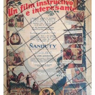 AFICHE RETRO PELICULA. ÑANDUTY, DOCUMENTAL 1930s