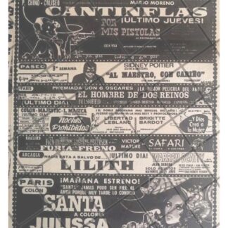 CARTELERA DE CINE RETRO POR MIS PISTOLAS, CANTINFLAS Y MAS /3
