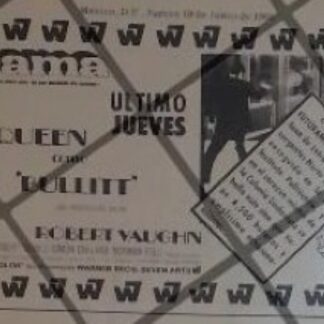 AFICHE DE CINE RETRO PELICULA. BULLITT 1969 STEVE MCQUEEN