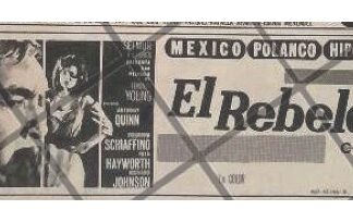 AFICHE DE CINE RETRO PELICULA. EL REBELDE 1969 ANTHONY QUEEN