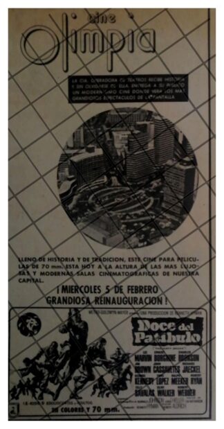 AFICHE RETRO PELICULA. DOCE AL PATIBULO 1967
