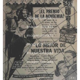 CARTEL RETRO PELICULA. LO MEJOR DE NUESTRA VIDA 1947