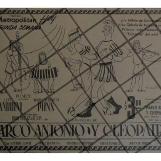 AFICHE RETRO PELICULA MARCO ANTONIO Y CLEOPATRA 1947 2