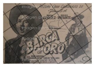 PUBLICIDAD RETRO PELICULA LA BARCA DE ORO 1947 PEDRO INFANTE