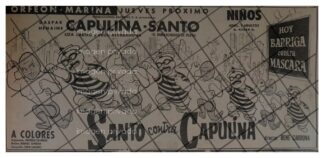 PUBLICIDAD RETRO PELICULA, SANTO CONTRA CAPULINA 1969