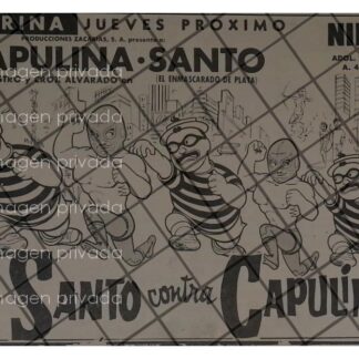 PUBLICIDAD RETRO PELICULA, SANTO CONTRA CAPULINA 1969