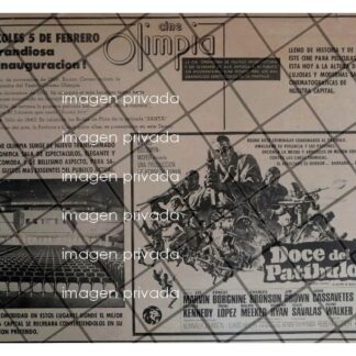 PUBLICIDAD RETRO REINAGURACION DEL CINE OLIMPIA 1969