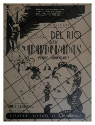 AFICHE RETRO PELICULA LAS ABANDONADAS, DOLORES DEL RIO 1944