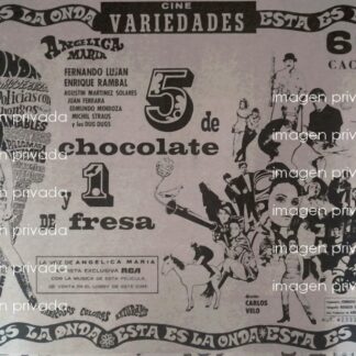 PUBLICIDAD RETRO PELICULA 5 DE CHOCOLATE Y 1 DE FRESA 1969