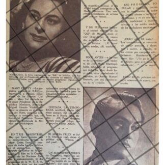 AFICHE RETRO. NICOLAS URCELAY Y MARY CRISTY XEQ RADIO 1947