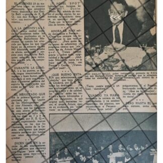 AFICHE RETRO. EMILIO BALLI Y MAS NOTAS DE XEQ RADIO 1947