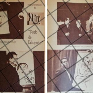 AFICHE RETRO GARCIA CABRAL, RAFAEL FREYRE Y MAS EN XHTV 1953