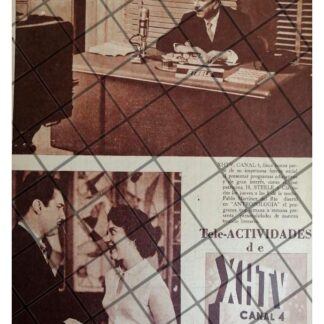 AFICHE RETRO TELEVISORA XHTV CANAL 4 1953 INICIOS