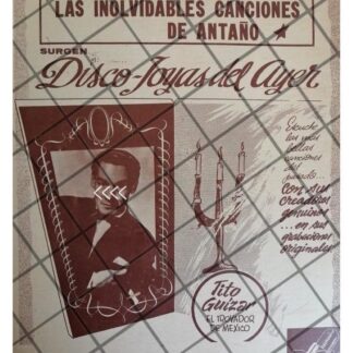 PUBLICIDAD RETRO TITO GUIZAR RADIO DIFUSORA R.C.N. 1961