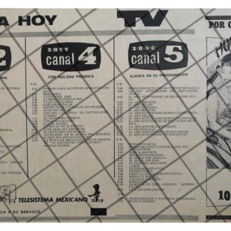 AFICHE RETRO TELEVISORA. TELESISTEMA MEXICANO J. 1969