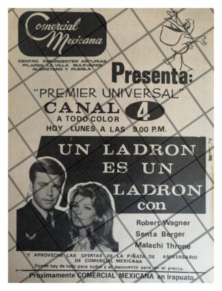 PUBLICIDAD RETRO PELICULA. UN LADRON ES UN LADRON 1969