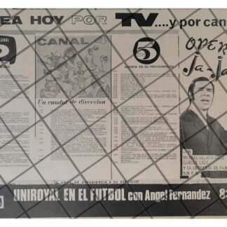 PUBLICIDAD RETRO TELEVISORA CANAL 4 OPERACION JAJA Y MAS 69