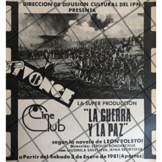 PUBLICIDAD RETRO TELEVISORA TV ONCE CINE CLUB 1980