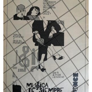 PUBLICIDAD RETRO TELEVISORA TV ONCE. 1979 SERGIO ROMANO