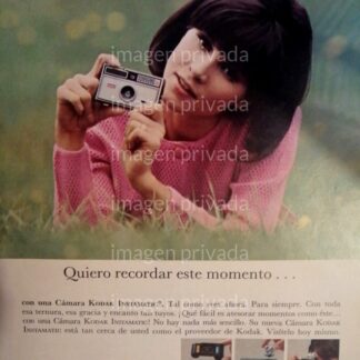 CARTEL PUBLICITARIO RETRO CAMARA KODAK INSTAMATIC 1969 237