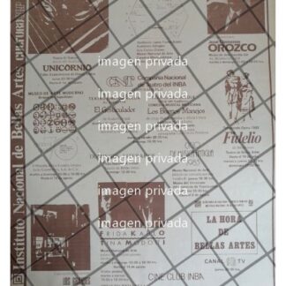 PUBLICIDAD RETRO CARTELERA DE BELLAS ARTES 1983