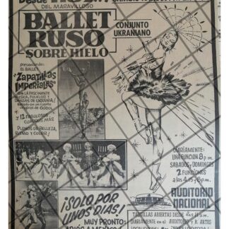PUBLICIDAD RETRO BALLET RUSO SOBRE HIELO AUDITORIO NAC